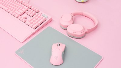 雷蛇寂星鲨X粉晶耳机